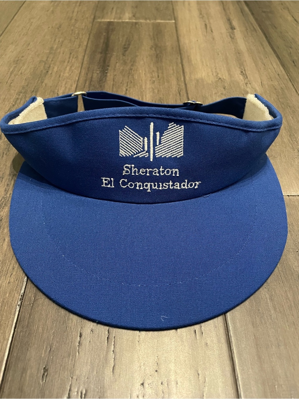 Vintage Sheraton El Conquistador Blue Rope Visor Imperial Headwear USA Hat